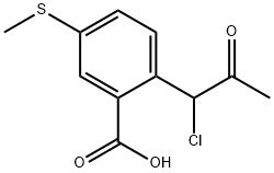 2-(1-Chloro-2-oxopropyl)-5-(methylthio)benzoic acid Structure