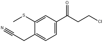 4-(3-Chloropropanoyl)-2-(methylthio)phenylacetonitrile Structure