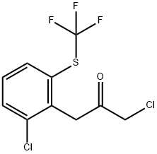 1-Chloro-3-(2-chloro-6-(trifluoromethylthio)phenyl)propan-2-one Structure