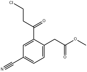 Methyl 2-(3-chloropropanoyl)-4-cyanophenylacetate Structure