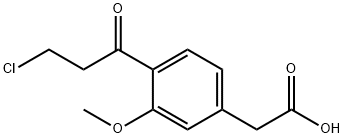 4-(3-Chloropropanoyl)-3-methoxyphenylacetic acid Structure