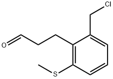 3-(2-(Chloromethyl)-6-(methylthio)phenyl)propanal Structure