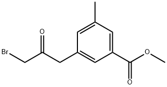 Methyl 3-(3-bromo-2-oxopropyl)-5-methylbenzoate Structure