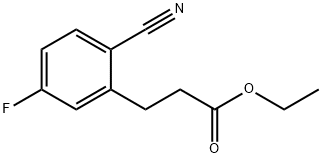 Ethyl 2-cyano-5-fluorophenylpropanoate Structure