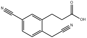 2-(2-Carboxyethyl)-4-cyanophenylacetonitrile Structure