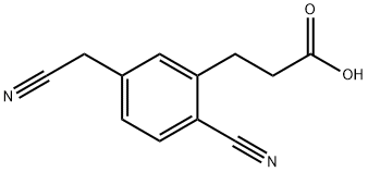 3-(2-Carboxyethyl)-4-cyanophenylacetonitrile Structure