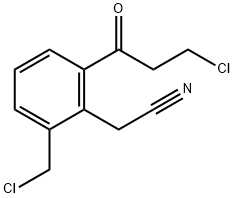 2-(Chloromethyl)-6-(3-chloropropanoyl)phenylacetonitrile Structure