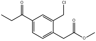 Methyl 2-(chloromethyl)-4-propionylphenylacetate Structure