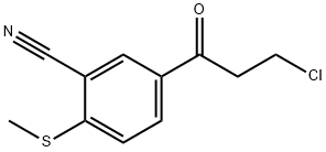 5-(3-Chloropropanoyl)-2-(methylthio)benzonitrile Structure