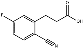 2-Cyano-5-fluorophenylpropanoic acid Structure