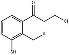 1-(2-(Bromomethyl)-3-mercaptophenyl)-3-chloropropan-1-one Structure