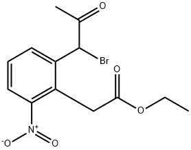 Ethyl 2-(1-bromo-2-oxopropyl)-6-nitrophenylacetate Structure