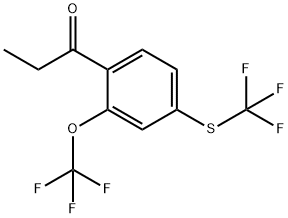 1-(2-(Trifluoromethoxy)-4-(trifluoromethylthio)phenyl)propan-1-one Structure