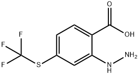 2-Hydrazinyl-4-(trifluoromethylthio)benzoic acid Structure