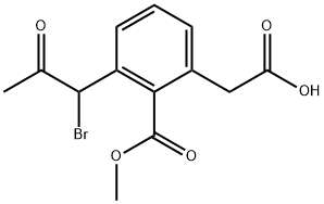 Methyl 2-(1-bromo-2-oxopropyl)-6-(carboxymethyl)benzoate Structure