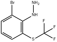 1-(2-Bromo-6-(trifluoromethylthio)phenyl)hydrazine Structure