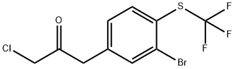 1-(3-Bromo-4-(trifluoromethylthio)phenyl)-3-chloropropan-2-one Structure