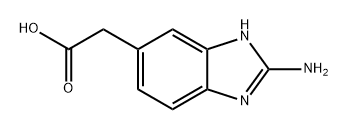 1H-Benzimidazole-6-acetic acid, 2-amino- Structure