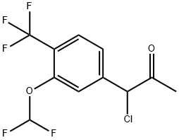 1-Chloro-1-(3-(difluoromethoxy)-4-(trifluoromethyl)phenyl)propan-2-one Structure