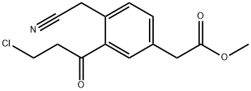 Methyl 3-(3-chloropropanoyl)-4-(cyanomethyl)phenylacetate Structure