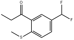 1-(5-(Difluoromethyl)-2-(methylthio)phenyl)propan-1-one Structure