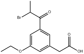 3-(2-Bromopropanoyl)-5-ethoxyphenylacetic acid Structure