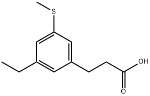 3-(3-Ethyl-5-(methylthio)phenyl)propanoic acid Structure