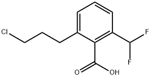 2-(3-Chloropropyl)-6-(difluoromethyl)benzoic acid Structure