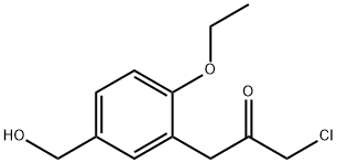 1-Chloro-3-(2-ethoxy-5-(hydroxymethyl)phenyl)propan-2-one 구조식 이미지