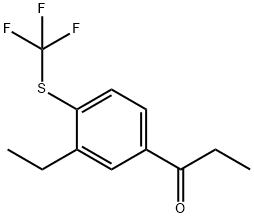 1-(3-Ethyl-4-(trifluoromethylthio)phenyl)propan-1-one Structure