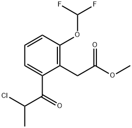 Methyl 2-(2-chloropropanoyl)-6-(difluoromethoxy)phenylacetate Structure