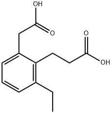 2-(2-Carboxyethyl)-3-ethylphenylacetic acid Structure