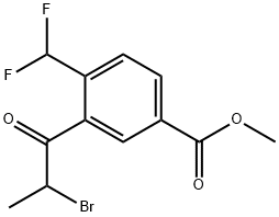 Methyl 3-(2-bromopropanoyl)-4-(difluoromethyl)benzoate Structure