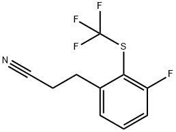 3-(3-Fluoro-2-(trifluoromethylthio)phenyl)propanenitrile Structure