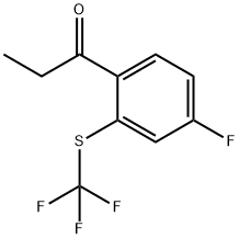 1-(4-Fluoro-2-(trifluoromethylthio)phenyl)propan-1-one Structure