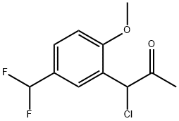 1-Chloro-1-(5-(difluoromethyl)-2-methoxyphenyl)propan-2-one Structure