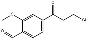 4-(3-Chloropropanoyl)-2-(methylthio)benzaldehyde Structure