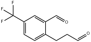 2-(3-Oxopropyl)-5-(trifluoromethyl)benzaldehyde Structure