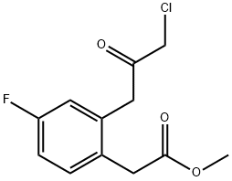 Methyl 2-(3-chloro-2-oxopropyl)-4-fluorophenylacetate Structure