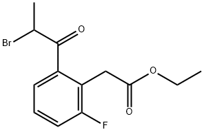 Ethyl 2-(2-bromopropanoyl)-6-fluorophenylacetate Structure