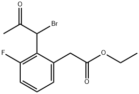 Ethyl 2-(1-bromo-2-oxopropyl)-3-fluorophenylacetate Structure