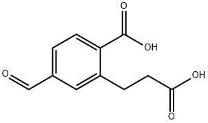 2-(2-Carboxyethyl)-4-formylbenzoic acid Structure