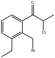 1-(2-(Bromomethyl)-3-ethylphenyl)-2-chloropropan-1-one Structure