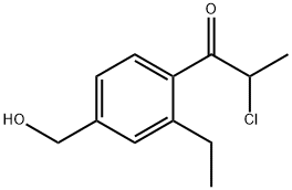 2-Chloro-1-(2-ethyl-4-(hydroxymethyl)phenyl)propan-1-one Structure