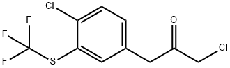 1-Chloro-3-(4-chloro-3-(trifluoromethylthio)phenyl)propan-2-one Structure