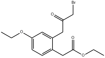 Ethyl 2-(3-bromo-2-oxopropyl)-4-ethoxyphenylacetate Structure