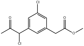 Methyl 3-chloro-5-(1-chloro-2-oxopropyl)phenylacetate Structure