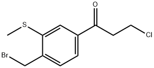 1-(4-(Bromomethyl)-3-(methylthio)phenyl)-3-chloropropan-1-one Structure