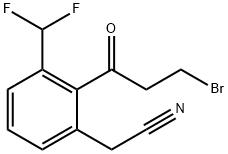 2-(3-Bromopropanoyl)-3-(difluoromethyl)phenylacetonitrile Structure