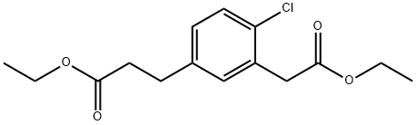 Ethyl 2-chloro-5-(3-ethoxy-3-oxopropyl)phenylacetate Structure